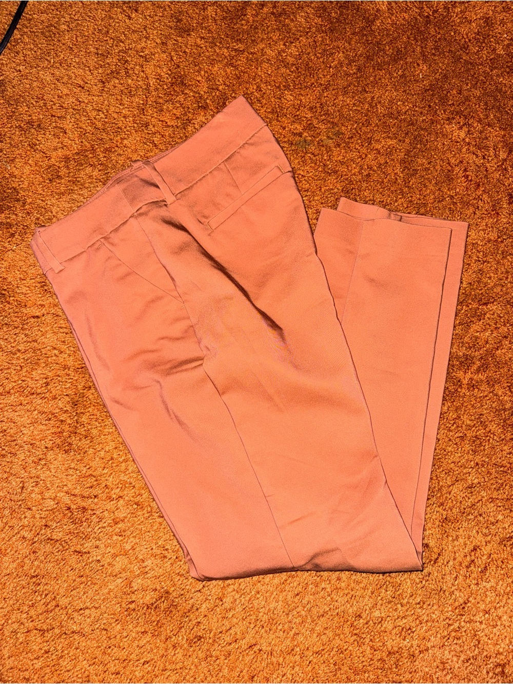 a new day Rust-Coral Straight Trousers